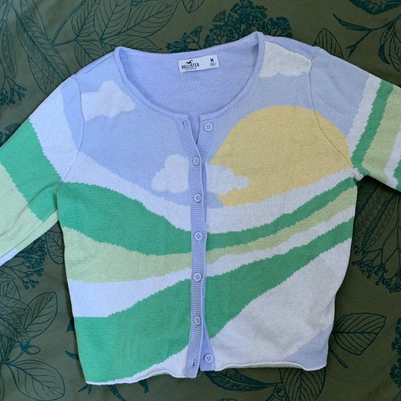 Hollister Super Soft Crop Cardigan - Size Medium - Picture 1 of 7